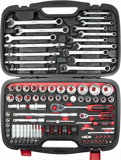 Hylsnyckelsats Tecos T-2094 1/2 tum + 1/4 tum