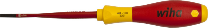 Spårskruvmejsel Wiha SoftFinish Slimfix 4,0 mm