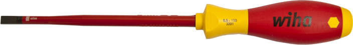 Spårskruvmejsel Wiha SoftFinish Slimfix 6,5 mm