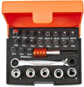 Bits- och hylssats 1/4" Bahco
