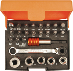 Bits- och hylssats 1/4" Bahco