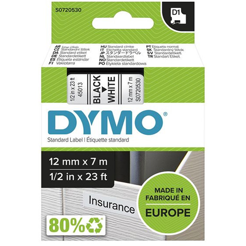 Märkband Dymo D1 12 mm