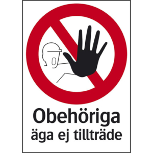 Förbudsskylt 210 x 297