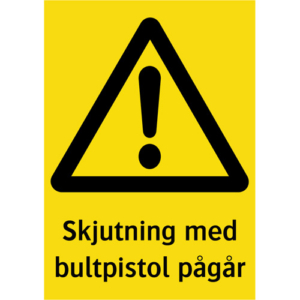 Varningsskylt 300 x 200 mm