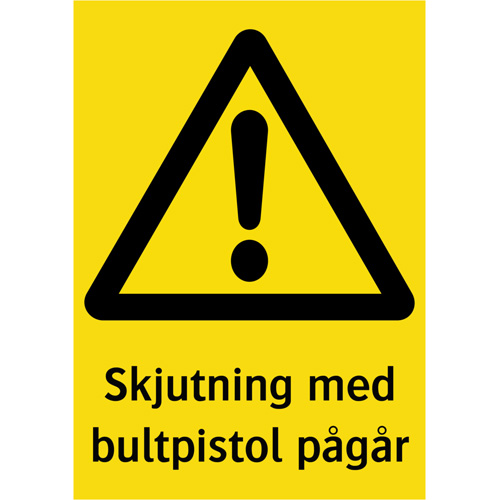Varningsskylt 300 x 200 mm