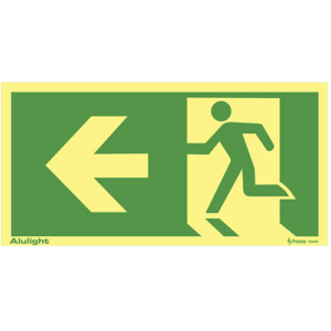 Utrymningsskylt pil vänster