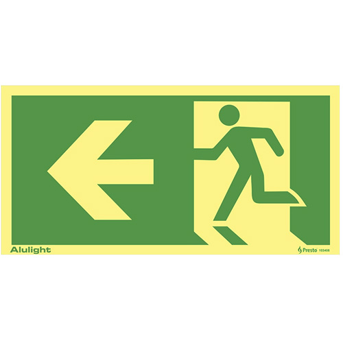 Utrymningsskylt pil vänster