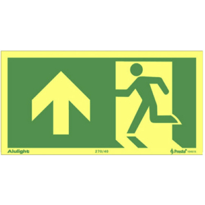 Utrymningsskylt pil upp