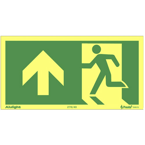 Utrymningsskylt pil upp