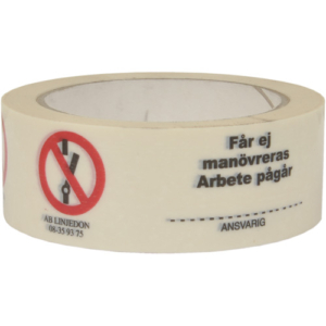 Varningstejp - Får ej manövreras