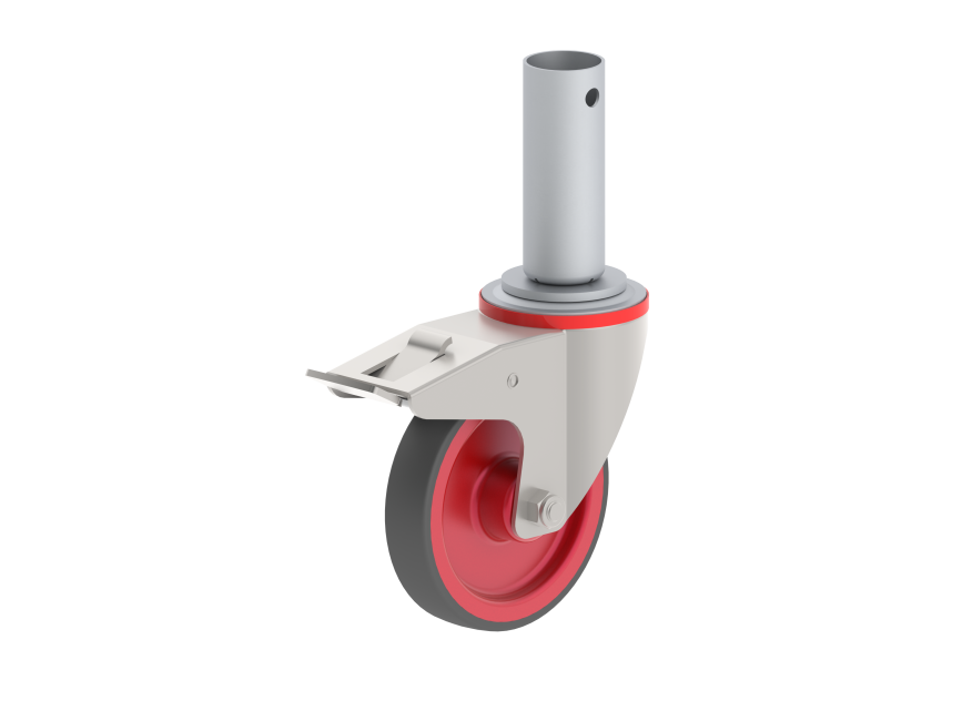 Hjulsats ø125 mm med broms